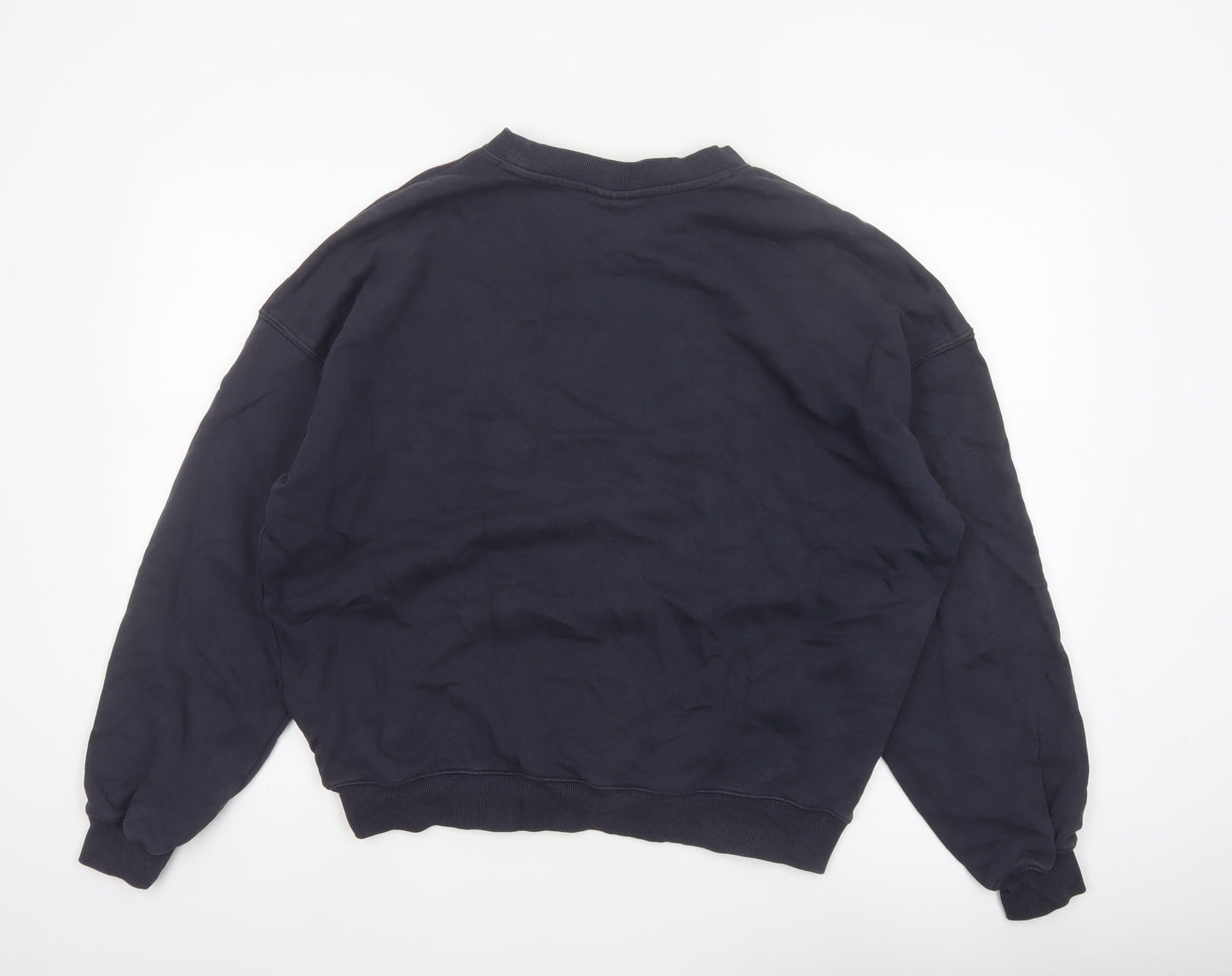 H&M Move Men’s Blue L Crew Neck Cotton Pullover Sweatshirt