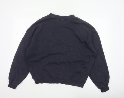 H&M Move Men’s Blue L Crew Neck Cotton Pullover Sweatshirt