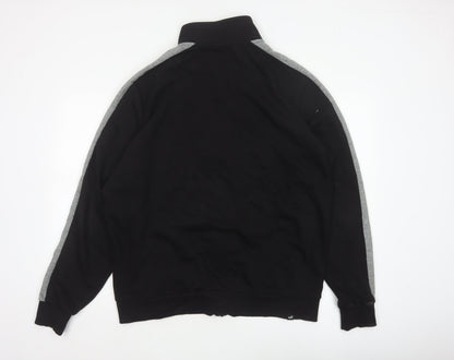 Puma Men’s Black Grey XL Full Zip Track Jacket Logo Sports