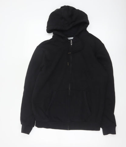Tu Men’s Black M Full Zip Hooded Fleece Hoodie Pockets