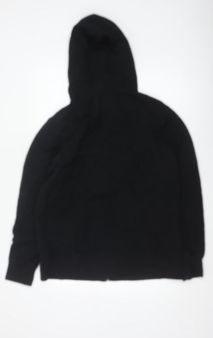 American Eagle Men’s Black L Full Zip Hooded Fleece Logo Hoodie