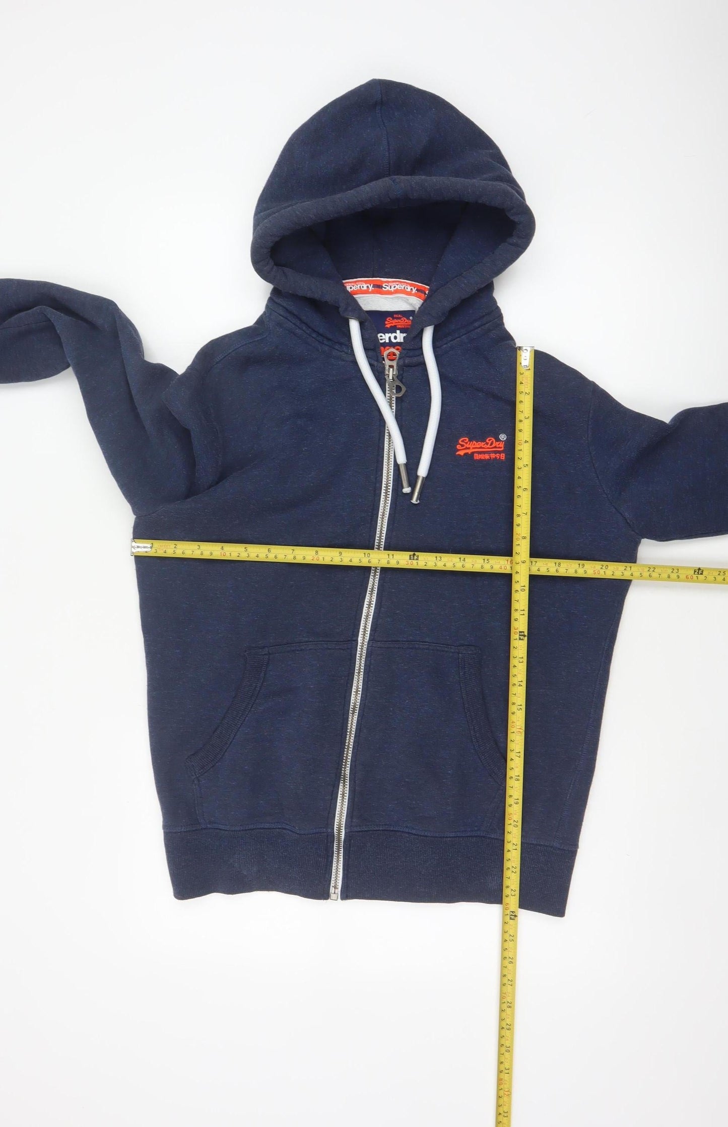 Superdry Men’s Blue Medium Orange Label Full Zip Hooded Hoodie