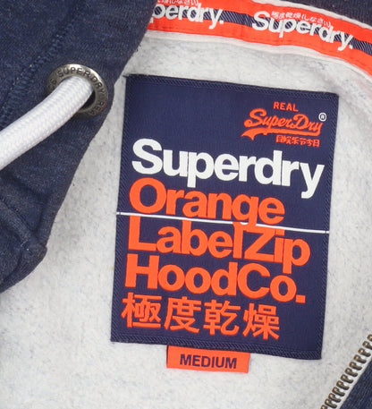 Superdry Men’s Blue Medium Orange Label Full Zip Hooded Hoodie