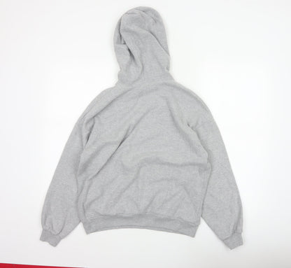 Pull&Bear Men’s Grey M Pullover Hoodie Drawstring Pockets