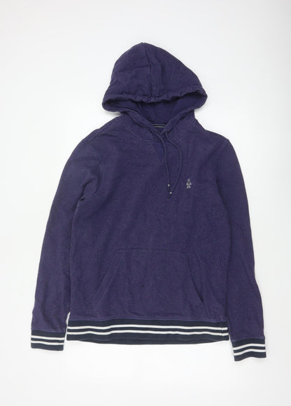 Original Penguin Men’s Purple S Pullover Hoodie Striped Trim