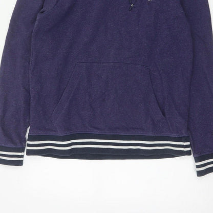 Original Penguin Men’s Purple S Pullover Hoodie Striped Trim