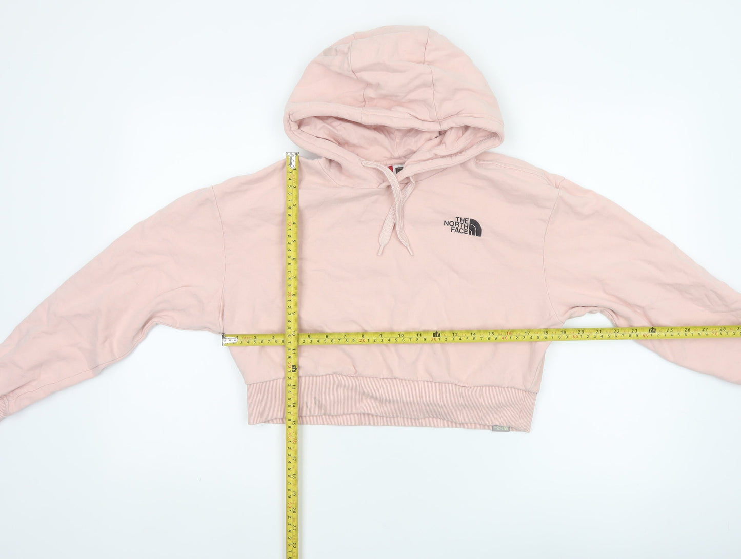 The North Face Women’s Pink S Pullover Hoodie Cropped Logo Sweatshirt