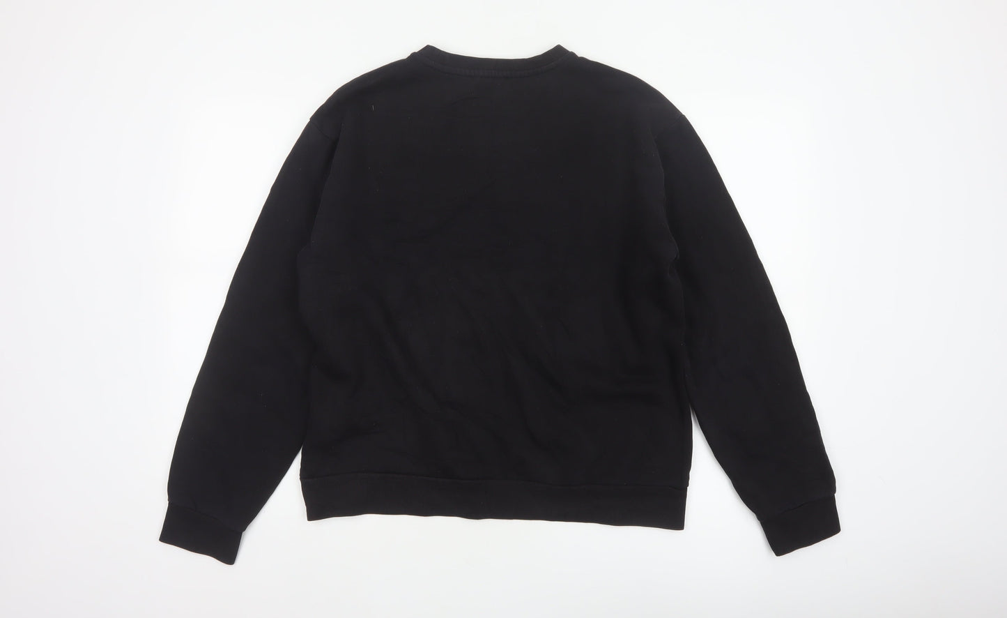 EA7 Emporio Armani Men’s Black L Crew Neck Logo Sweatshirt