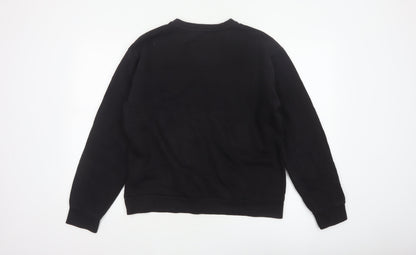 EA7 Emporio Armani Men’s Black L Crew Neck Logo Sweatshirt