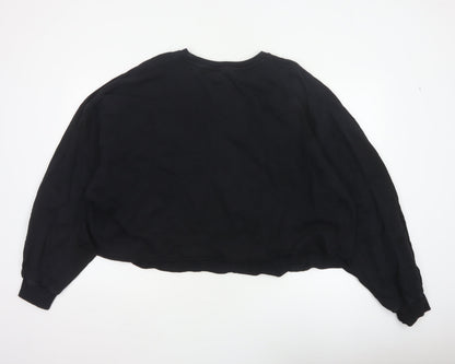 ASOS Design Women Black UK 20 Oversized Eagle Graphic Pullover Sweatshirt