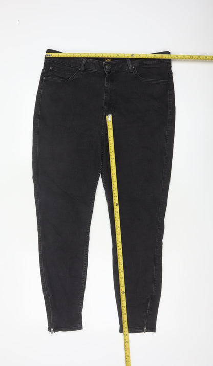 Lee Women’s Black W36 L33 Scarlett High Zip Skinny Jeans