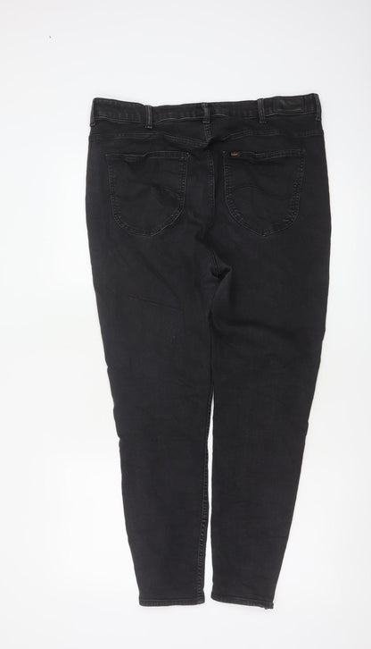 Lee Women’s Black W36 L33 Scarlett High Zip Skinny Jeans