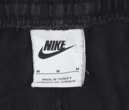 Nike Men’s Black M Fleece Jogger Sweatpants Logo Cuffed