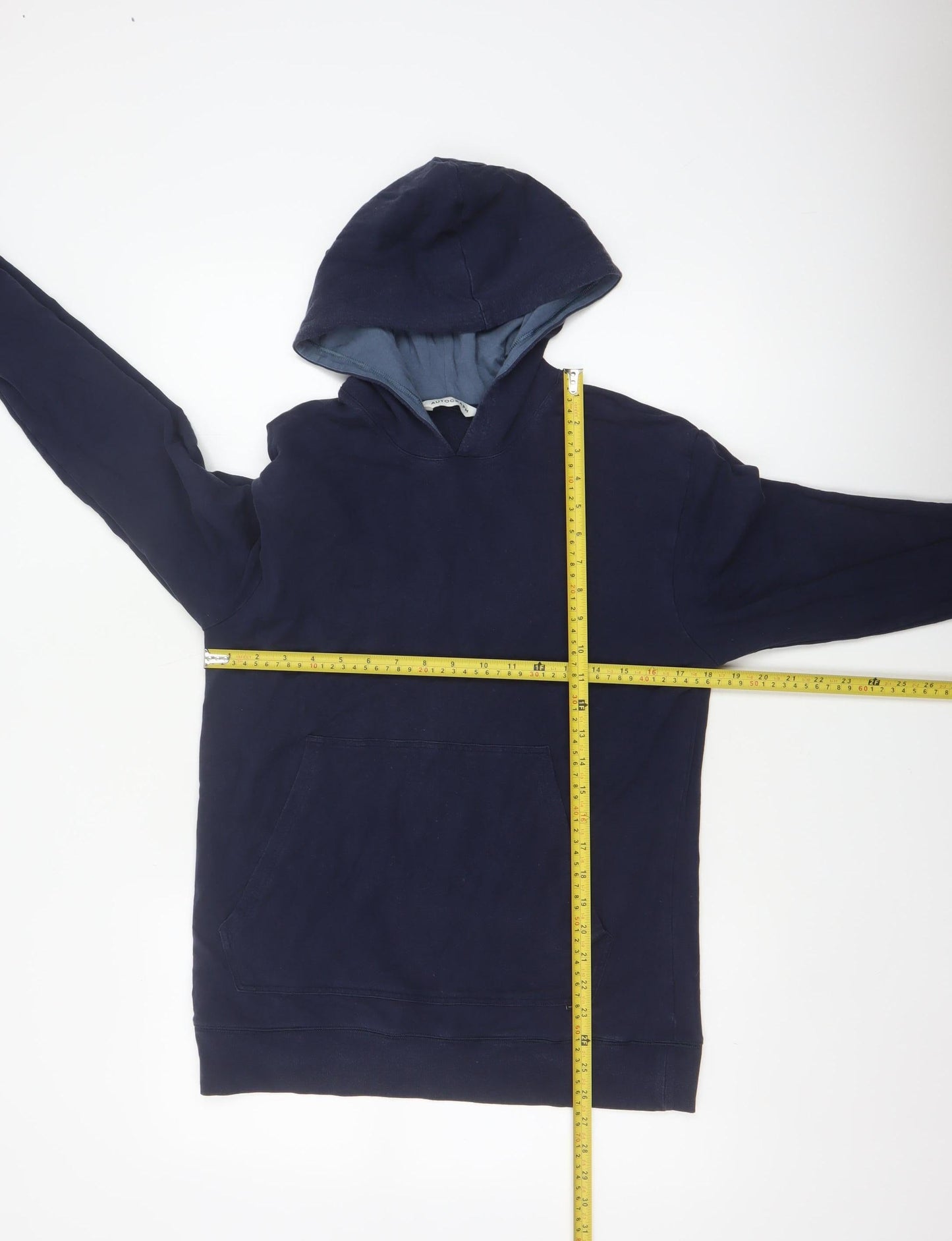Autograph Men’s Navy Blue Small Pullover Hooded Pocket Hoodie