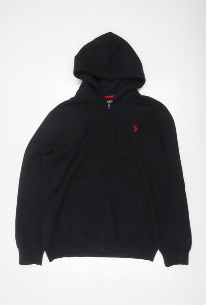 U.S. Polo Assn. Men’s Black L Full Zip Logo Hoodie