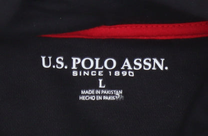U.S. Polo Assn. Men’s Black L Full Zip Logo Hoodie
