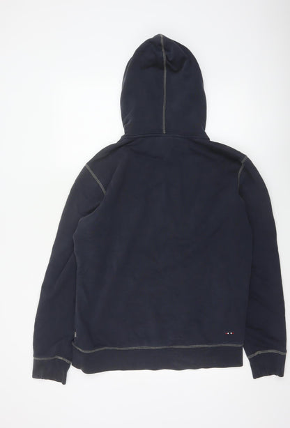 Napapijri Men’s Blue L Pullover Hoodie Norway Flag Logo