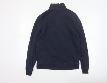 Ted Baker Men’s Blue L 1/4 Zip High Neck Pullover Sweatshirt