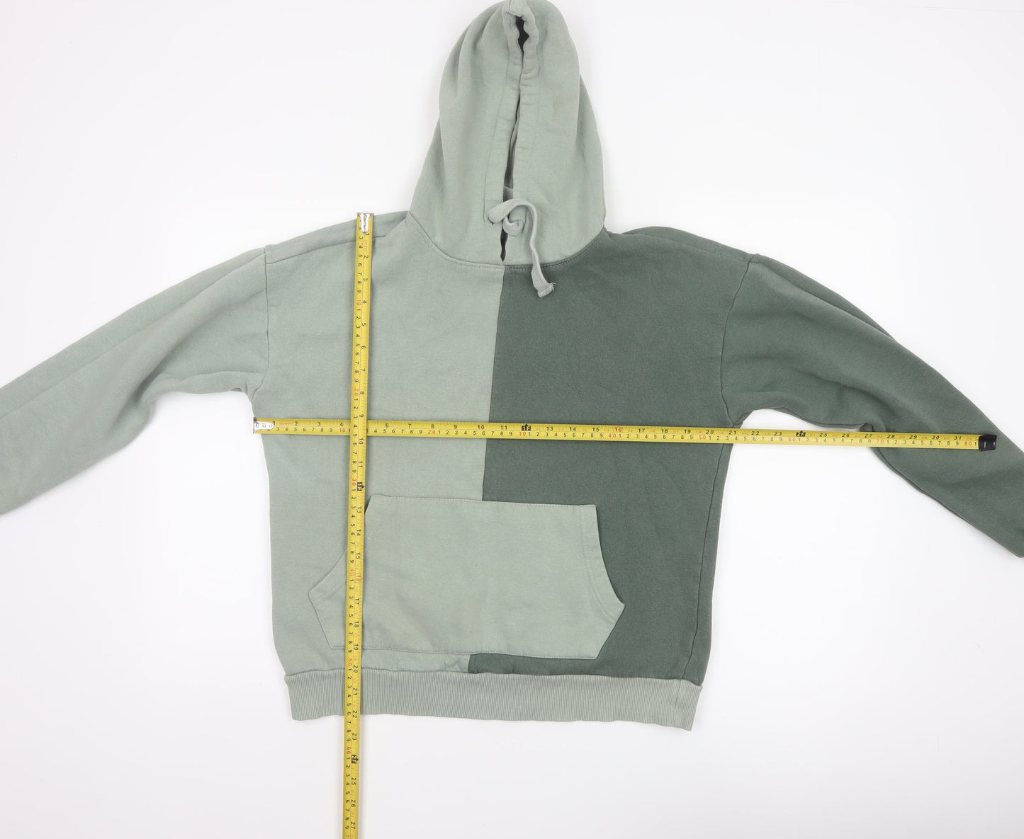 Another Influence Women’s Green Colourblock Oversized Hoodie XS