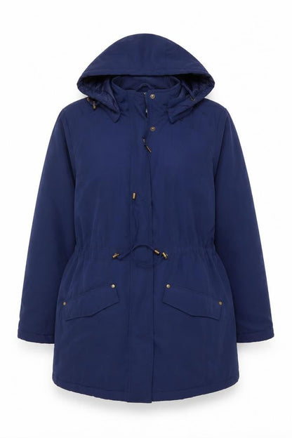 BHS Women's Navy Blue Size 16 Hooded Padded Parka Jacket