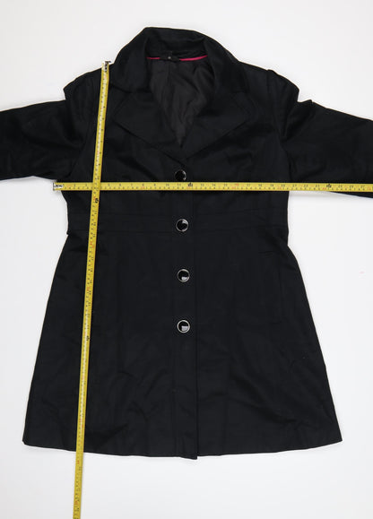 Marks and Spencer Women’s Black UK 16 Long Cotton Overcoat