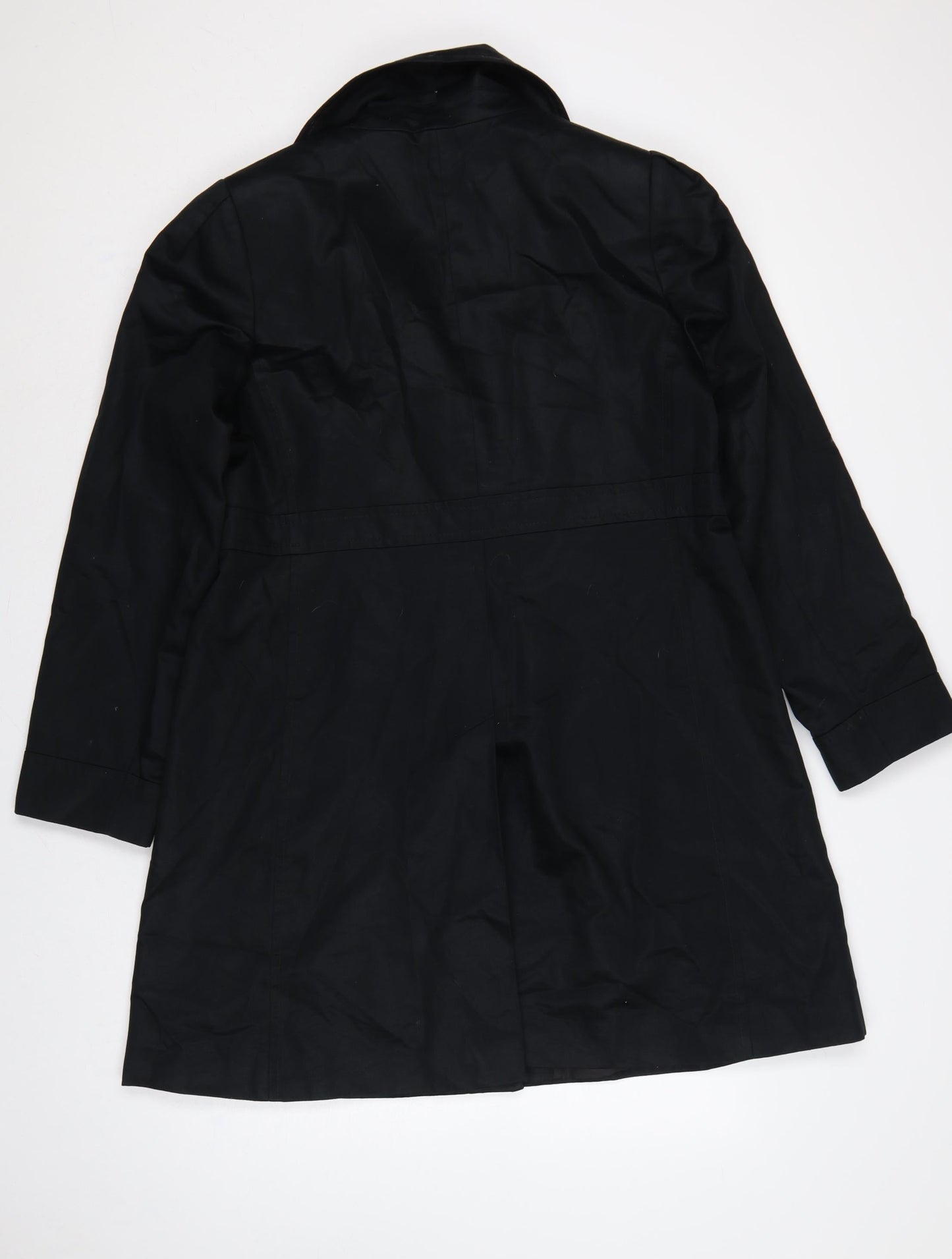 Marks and Spencer Women’s Black UK 16 Long Cotton Overcoat