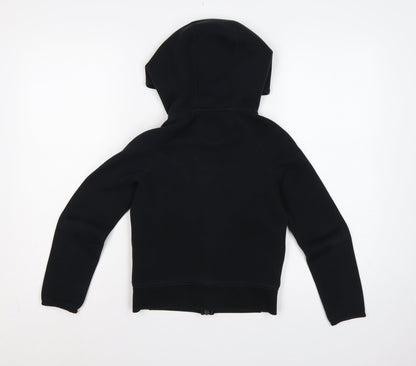 Nike Unisex Kids Black 8-9 Years Full Zip Hooded Fleece Hoodie