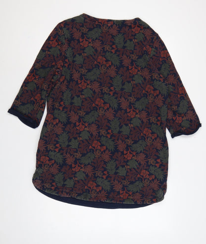 Seasalt Cornwall Women Multicoloured UK 14 Floral Cotton Tunic Blouse