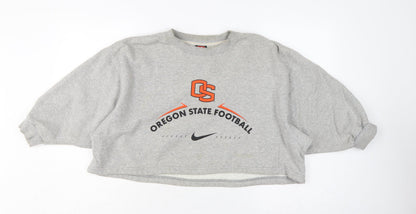 Nike Team Oregon State Women’s Grey L Pullover Football Sweatshirt