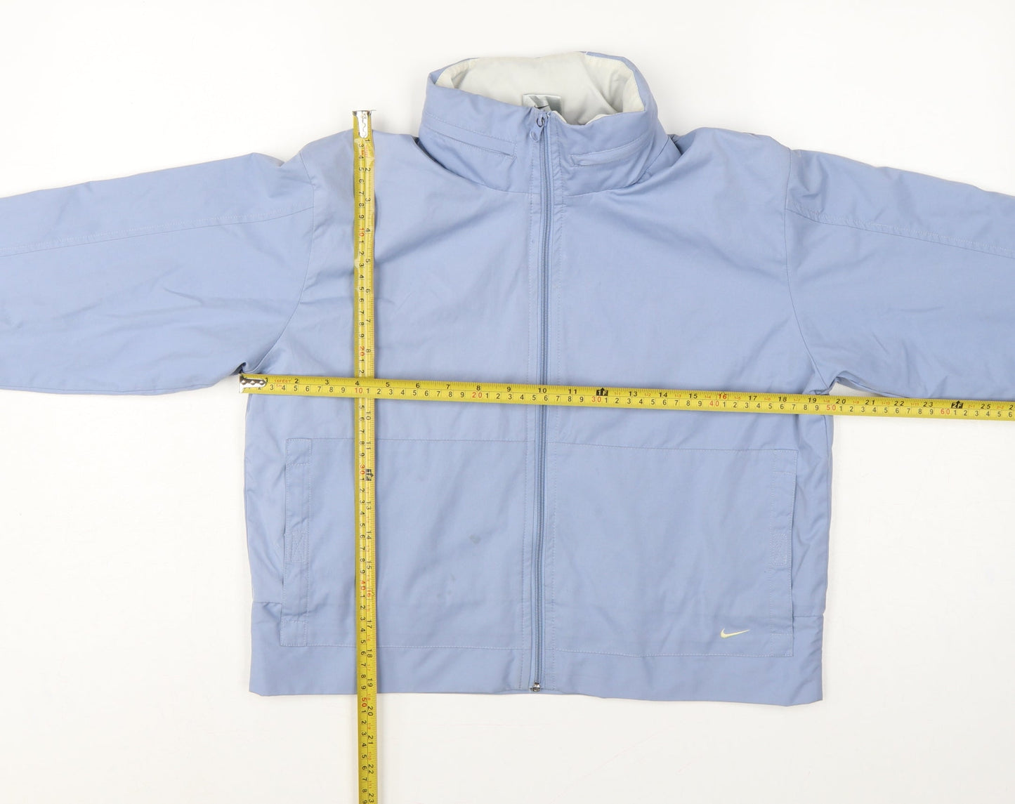 Nike Women Blue S UK 4-6 Full Zip Track Jacket Pockets