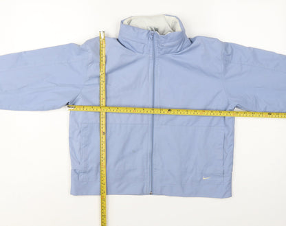 Nike Women Blue S UK 4-6 Full Zip Track Jacket Pockets