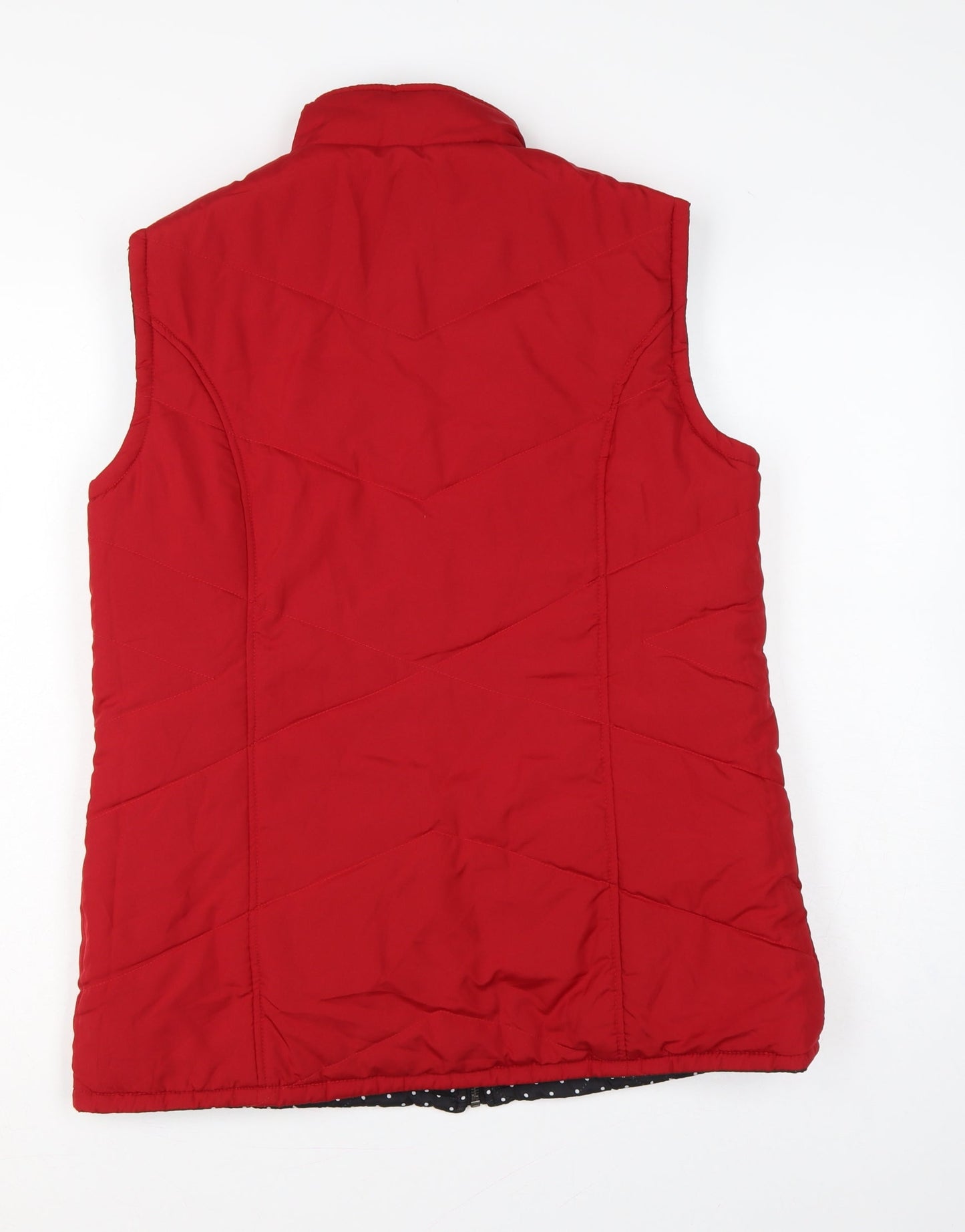 Damart Women’s Red UK 12 Quilted Padded Zip Waistcoat Bodywarmer