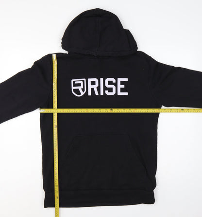 Rise Men’s Black Medium Pullover Logo Graphic Hoodie