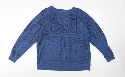 Marks & Spencer Women’s Blue UK 16 Paisley Pullover Sweatshirt