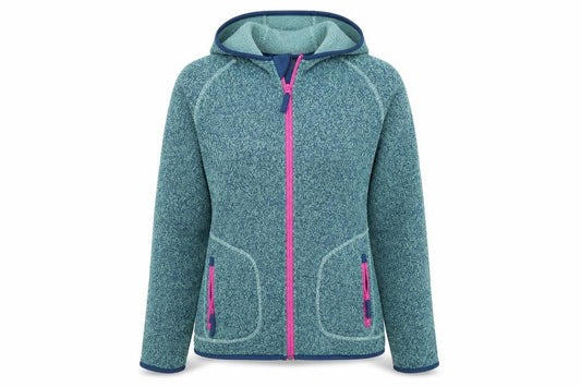 Weird Fish Women’s Blue Hooded Fleece Jacket Size 14 Full Zip