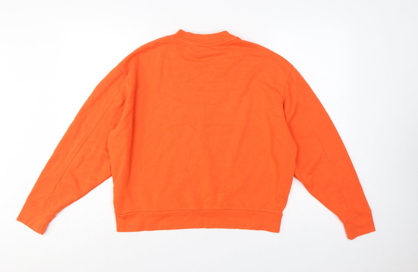 Weekday Women’s Orange XS Pullover Crew Neck Sweatshirt
