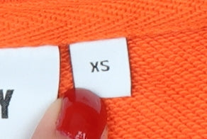 Weekday Women’s Orange XS Pullover Crew Neck Sweatshirt