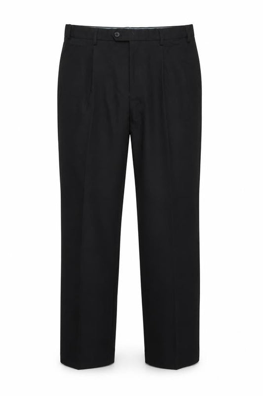 Marks and Spencer Men Black 33in Regular Straight Dress Trousers