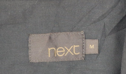 Next Men’s Black M Military Long Sleeve Button-Up Pocket Shirt