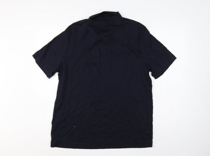 Autograph Men Blue XL Supima Cotton Short Sleeve Polo Shirt