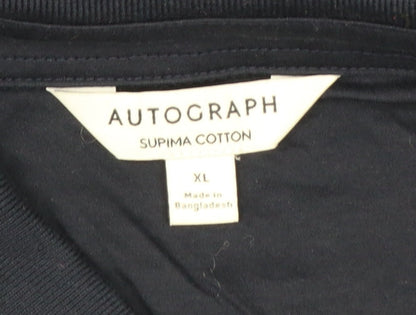 Autograph Men Blue XL Supima Cotton Short Sleeve Polo Shirt
