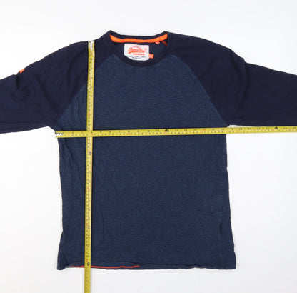 Superdry Men’s Blue XL Orange Label Raglan Long Sleeve T-Shirt