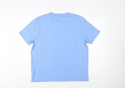 Bench Men's Blue XXL City Skyline Graphic Print Crew Neck T-Shirt