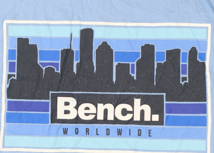 Bench Men's Blue XXL City Skyline Graphic Print Crew Neck T-Shirt