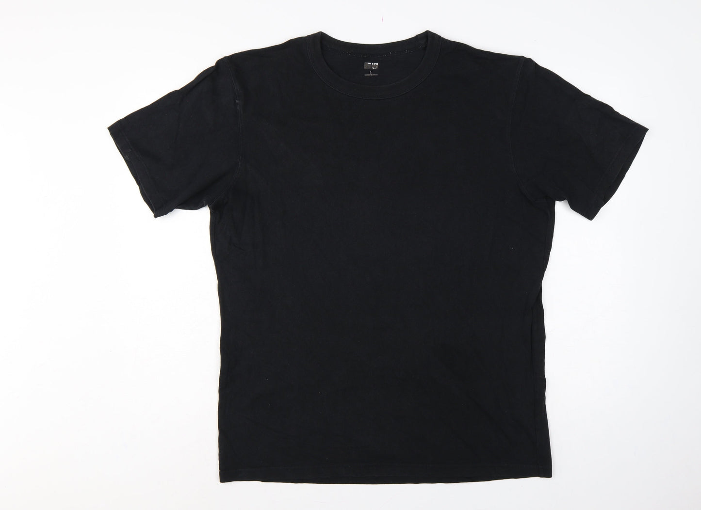 Uniqlo Men’s Black L Crew Neck Short Sleeve Cotton T-Shirt