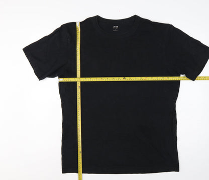 Uniqlo Men’s Black L Crew Neck Short Sleeve Cotton T-Shirt