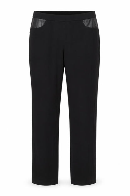 DKNY Jeans Women Black M Straight Leg Pull-On Trousers Pockets
