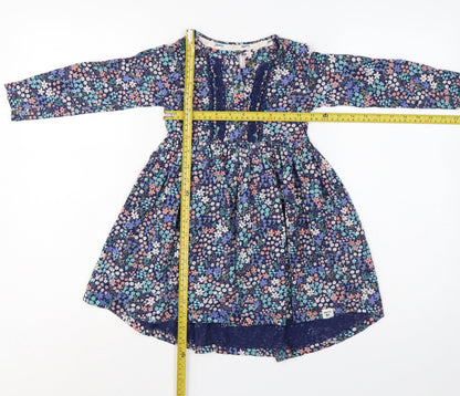 Mantaray Girls Multicoloured 5-6 Years Floral Fit & Flare Cotton Dress