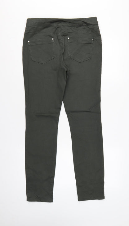 Wallis Women’s Black UK 12 Skinny Stretch Jegging Trousers Side Zip