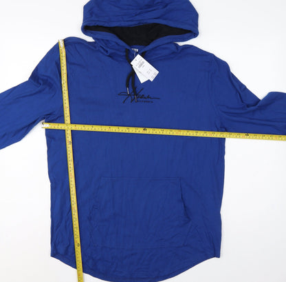 Hollister Men’s Blue L Hooded Tee Pullover Logo Cotton Hoodie